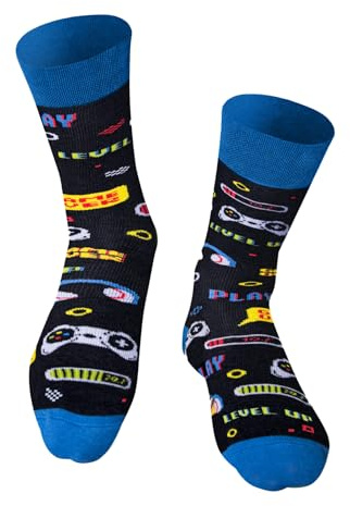 Happy Words Lustige Socken Damen und Herren - Witzige Socken 35-40/41-46 | Lustige Socks mit Motiv - Motivsocken Herren und Damen - Baumwollsocken Bunt für Geschenke - Verschiedene Muster