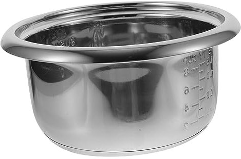 Cabilock Doublure De Cuiseur à Riz Pot Intérieur En Acier Inoxydable Fabricant De Riz Mini Cuiseur à Riz Cuiseur à Vapeur Doublure De Remplacement Pour Cuiseur à Riz Friture Bol Wok Silver