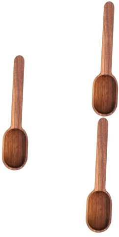 DECHOUS Set Assortito Di 3 Cucchiai Dosatori in Legno Cucchiaini Da Caffè Per La Cucina Per Tè E Porridge