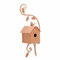 Metallvogelhaus mit Stange, Gusseisen -Vogelhaus -Pfahl für Gartendekoration, Ideales für Vogelhausliebhaber, Baugruppe, für Außen- und Innentöpfe (4#)