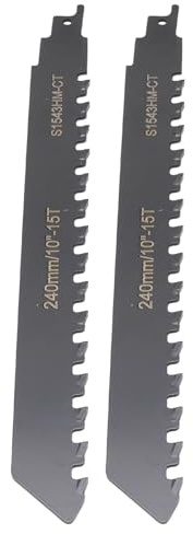ViaGasaFamido 2-teilige Hartmetall-Säbelsägeblätter, Hochpräzise Holzschneideblätter für Mauerwerk und Betonabbruch mit Hitzebeständigem Design (10 Zoll)