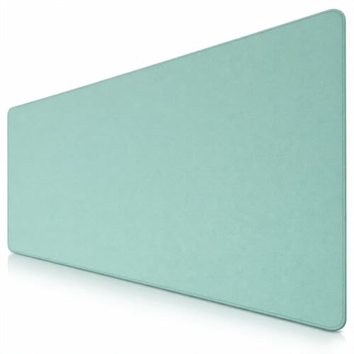 Sidorenko Tappetino per mouse da gaming XXL in verde menta - Grande mousepad 900x400 mm - base antiscivolo per scrivania per ufficio - tappetino da scrivania con bordi senza frange - preciso e