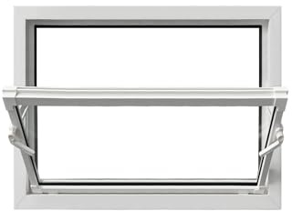 Framex PVC Fenster Kippfenster Weiß 80 x 50 cm (800 x 500 mm) 1-Fach Monoglas – Kunststofffenster Mit Kippfunktion Für Belüftung, Keller, Stall, Nebenräume, Wartungsfrei