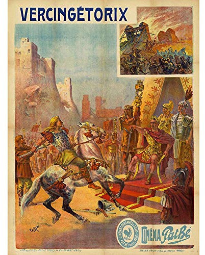 Wee Blue Coo Movie Film Ad Vintage Vercingetorix Gaul Rome Alesia Pathe Art Print Poster Wall Decor Kunstdruck Poster Wand-Dekor-12X16 Zoll