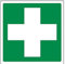 VSafety First Aid - Targa quadrata con logo di pronto soccorso, 150 x 150 mm, in plastica rigida da 1 mm