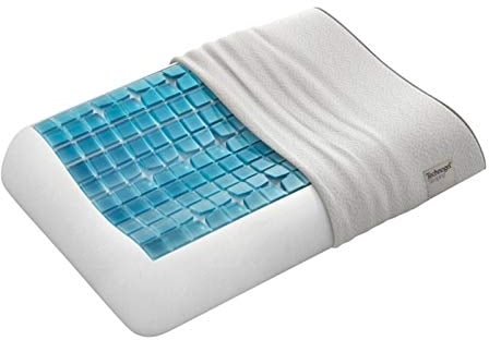Technogel® Anatomic Orthopädisches Nackenstütz-Kopfkissen – Patentiert, Schadstofffrei & Zertifiziert - HWS-Gel-Kissen für Rücken-& Seitenschläfer inkl. Kissenbezug 66x42x09 cm, Weiß