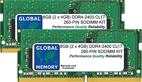 8GB (2 x 4GB) DDR4 2400MHz PC4-19200 260-PIN SODIMM Memoria RAM Kit para Intel 27 Pulgadas Retina 5K iMac (2017)
