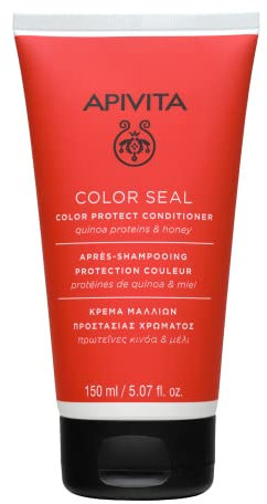 Apivita Acondicionador Sellador del Color para Cabellos Coloreados O con Mechas 150ml con Proteína De Quinoa Y Miel - Sella El Color, Protege De La Decoloración, Previene La Rotura