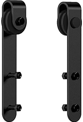 skysen Cabinet Sliding Barn Door Hardware Kit Super Mini Sliding Door Hardware for Wardrobe Cabinet TV Stand (ykd2-Roller Set)