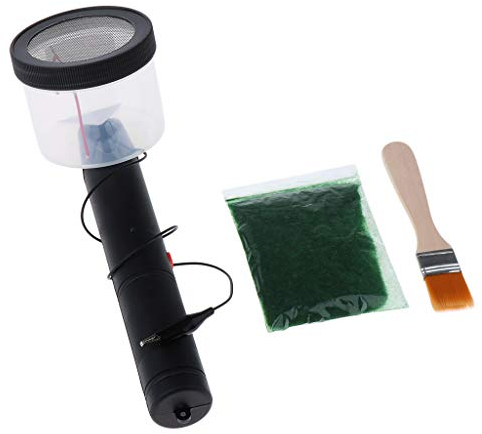 P Prettyia Beflockung Kit Maschine Elektrostatische Gras Applikator Zubehör Für Die Dekoration