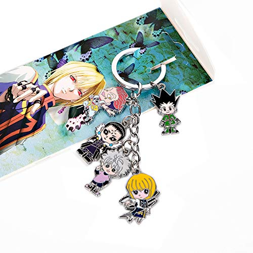 Multiculture Schlüsselanhänger mit 5 Chibi Figuren für Hunter × Hunter Fans