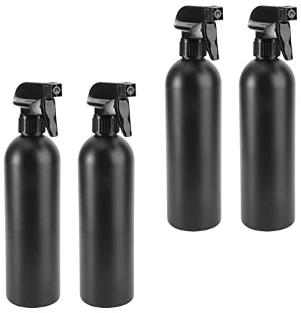 DOITOOL 4pcs Refillable Plastic Spray Bottles Portable Atomizer for Car Garden Kitchen Hdpe Container with Random Pump Head Style for Cleaning Hair Care