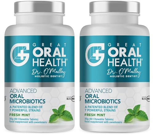 Oral Probiotics for Bad Breath for Adults; Dentist Formulated 7-Strain Dental Probiotic for Mouth Teeth and Gums with Shelf Stable BLIS K12 M18, 2 Billion CFU, Fresh Mint Lozenges, (Mint 2 Pack)