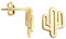 SOFIA MILANI - Damen Ohrringe 925 Silber - vergoldet/golden - Kaktus Ohrstecker - 21025