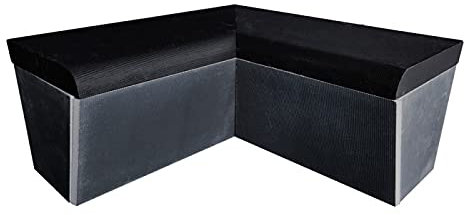Banc Arrondi avec Angle 2x1000 mm x 470 mm prêt à carreler en XPS à Assembler pour hammam Salle de Bain