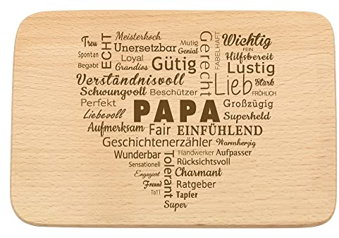 Spruchreif · Frühstücksbrettchen Papa · Brotzeitbrett mit Gravur · Geschenk für Eltern · Geschenk Papa · Vatertag