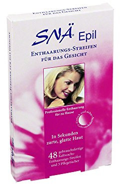 ENTHAARUNGS STREIFEN Gesicht Snae Epil 48 Stück