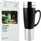 Hervidor eléctrico coche Natudeco 450ML taza para calentar coche calentador leche portátil compacto alta eficiencia larga distancia oficina hogar escuela 12V(negro)