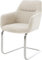 Schwingstuhl Pejo-Flex Freischwinger flach Edelstahl Cord Beige Taschenfederkern