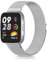 Vancle Correa para Xiaomi Redmi Watch 3 Active para Mujer Hombre, Correas de Metal, Pulseras de Repuesto Ajustable de Acero Inoxidable con Imán para Redmi Watch 3 Active, Plata