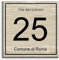 Stileitaliano targa numero civico in alluminio per esterno personalizzato con trattamento anti UV (Rovere)