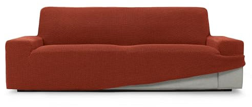 SOFASKINS® super elastischer überzug, Sofabezug 4 sitzer, atmungsaktiv, bequem und langlebig, Sofa überzug, Einfach anzubringen, Maße (230-270Cm), Farbe Kessel