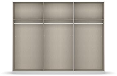 möbelando Drehtürenschrank >Artemis< in alpinweiß/Glas Champagne - glänzend