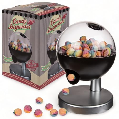 MIJOMA Élégant distributeur de bonbons rétro avec capteur tactile - Distributeur de bonbons élégant au design Spacigen - Fonctionne sur piles - Accessoire parfait pour chaque maison.