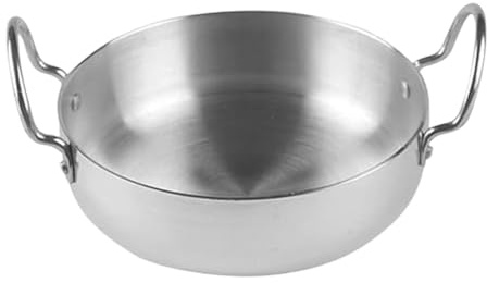 Satre Online and Marketing Aluminium Induction Base Kadhai Size No.15, Steel Handel, Big Induction Kadai - Silver