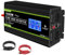 NOVOPAL 1500W 3000W Convertisseur Pur Sinus 12V 220V 230V Onduleur Transformateur avec écran LCD,2 Prises EU AC,1USB,5M Télécommande,Convient pour Camion, Camping, Voyage,Voitures