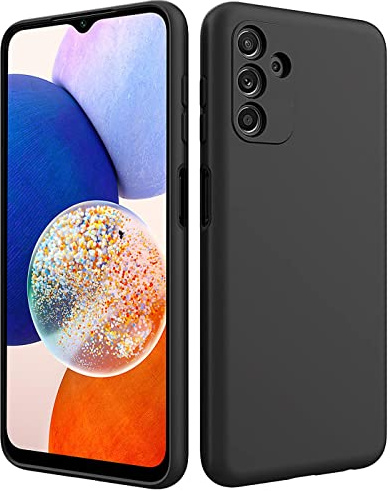 CoolGadget Handyhülle für Samsung Galaxy A14 4G/5G Matt TPU Schwarz | minimalistisch schlank, erhöhter Kamera und Display Rahmen, flexibles Soft Case, präzise Aussparungen, stylisch