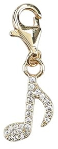 Depesche 11785-081 Charms Express yourself - Anhänger für Halsketten und Armband, Note, vergoldet, als kleines Geschenk