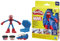 Play-Doh Spiderman Thwip Squisher, 2 Dosen Modelliermasse, Bastelset mit 10 cm große Actionfigur und Stempelformen, Superhelden-Figur mit Abzeichen, kreatives für Kinder ab 3 Jahren