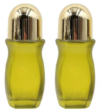 LJJCSFF Glas-Roller, Deo-Roller, Applikator, Flasche, Deodorant-Behälter, Spender, Rollerball-Flaschen für ätherische Öle, 2 Stück