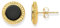 Damen Ohrringe Silber 925, Echter Natürlicher AAA Onyx Edelstein Ohrstecker, 18K Vergoldet