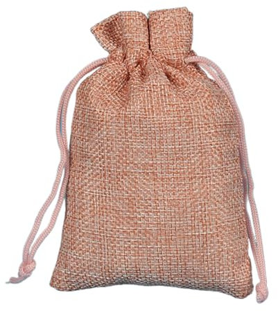 60 sacchetti di lino, sacchetti di cotone, sacchetti di lino, sacchetti regalo per fai da te, Halloween, Natale, Pasqua (rosa antico, 9 x 12 cm)