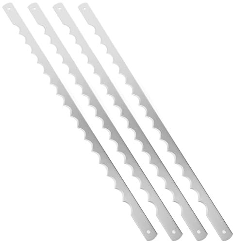 Ciieeo Brotmesser zum Brot Schneiden 4 Stück aus Edelstahl mit Wellenschliff Silberfarbene Klingen bei Hochzeiten und Geburtstagsfeiern