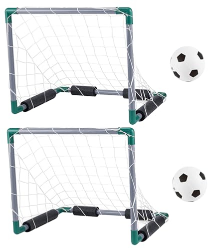Wasserfußball Set kühlender Sommer schwimmender Pool Fußball inkl. 2 Pool Tore 2 Bälle und 1 Inflator interaktive Eltern Kind Poolspiele für Erwachsene und die Familie