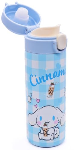 Cinnamoroll Botella de Agua para Niños,Botellas Agua Acero Inoxidable Prueba Fugas Durable Botella Térmica Reutilizable para la Escuela Hogar Camping Deportes