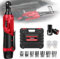 Set di chiavi a cricchetto elettriche a batteria da 12 V, 40 Nm, con batteria da 2 x 1,5 Ah, 2300 giri/min, con 7 prese, scatola di immagazzinaggio