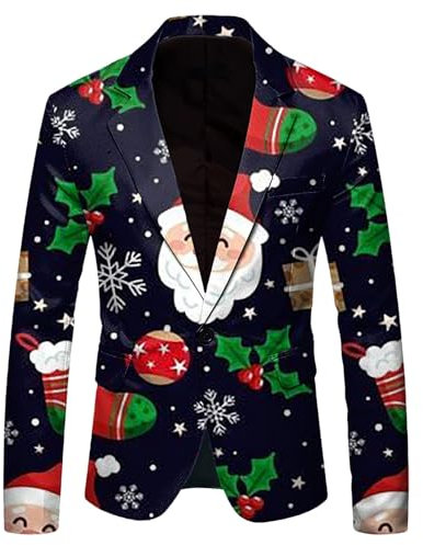 Generisch Herren Slim Casual Blazer Herren Sakko Anzug Herren Blau Suits Blu Ray Weiß/Schwarz/Grau/Blau etc.