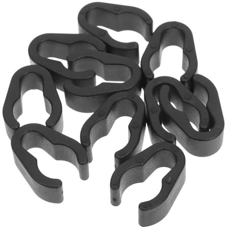 SECFOU 10pcs Mic Cable Clips for Microphone Stand Accessories Plastic Cable Clamps for Home Studio and Professional Use