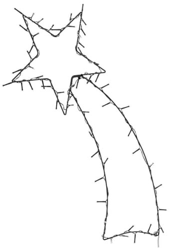 vidaXL Weihnachtsbeleuchtung Sternschnuppen-Silhouette 80 LEDs, Lichterkette, Weihnachtslichterkette, hängende Weihnachtsdekoration, LED-Lichterkette