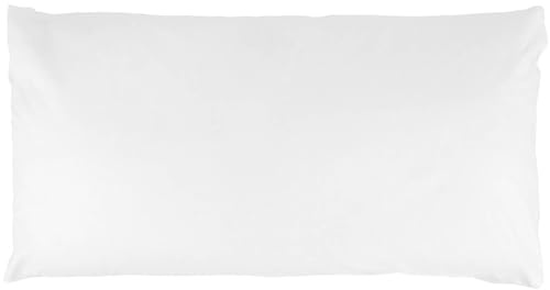 Kissenbezug Weiß 30x50cm Kopfkissenbezug Kissenhülle 100% Baumwolle Kissen Pillow Cover mit Reißverschluss Luna
