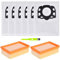 Staubsaugerbeutel Filter Zubehör Set für Kärcher WD4 WD5 WD6 MV4 MV5 MV6 WD5P WD6P Premium Staubsauger KFI 4410 KFI 487 Nass Trockensauger Ersatzteile (6 Staubbeutel + 2 HEPA Filter)