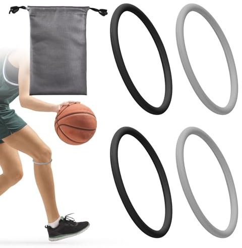4 Pezzi Cinghie di Supporto per Tendine Rotuleo, Fascia per Ginocchio in Silicone Flessibile per Ginocchio Cinghia per Rotula Tendine Rotuleo Cinghia per Ginocchio Anelli Stabilizzatori Fissi