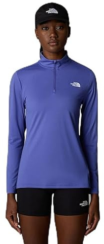 The North Face Women's Flex 1/4 Zip Slim T-Shirt Indigo Plum M