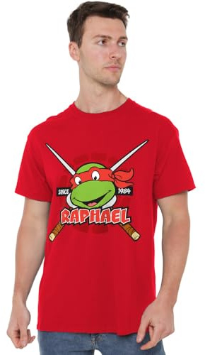 Teenage Mutant Ninja Turtles TMNT Raphael Since 1984 Unisex T Shirt, Red, X-Large