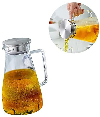 Alipis Hitzebeständige Aus Transparentem Glas Explosionssicherer Kessel Mit Edelstahl Deckel Für Tee Und Kalte Getränke Handgefertigt Elegantes Design