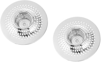 Angoily 2piezas Filtros De Drenaje De Cocina De Inoxidable Colador De Síncoco Diseño De Anillo para Evitar Impurezas Eficaz La Captura De Restos De Alimentos y Cabello para Fregaderos y